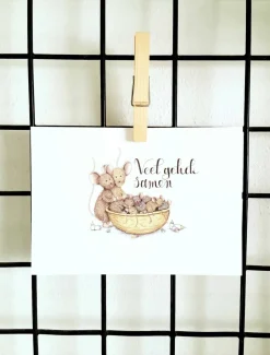 Outlet Ansichtkaart Geboorte twee- of meerling in notendop Wenskaarten