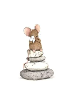 New Ansichtkaart Rouwkaart muis op stenen Wenskaarten