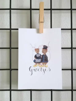 Ansichtkaart Muisjes in klederdracht Wenskaarten