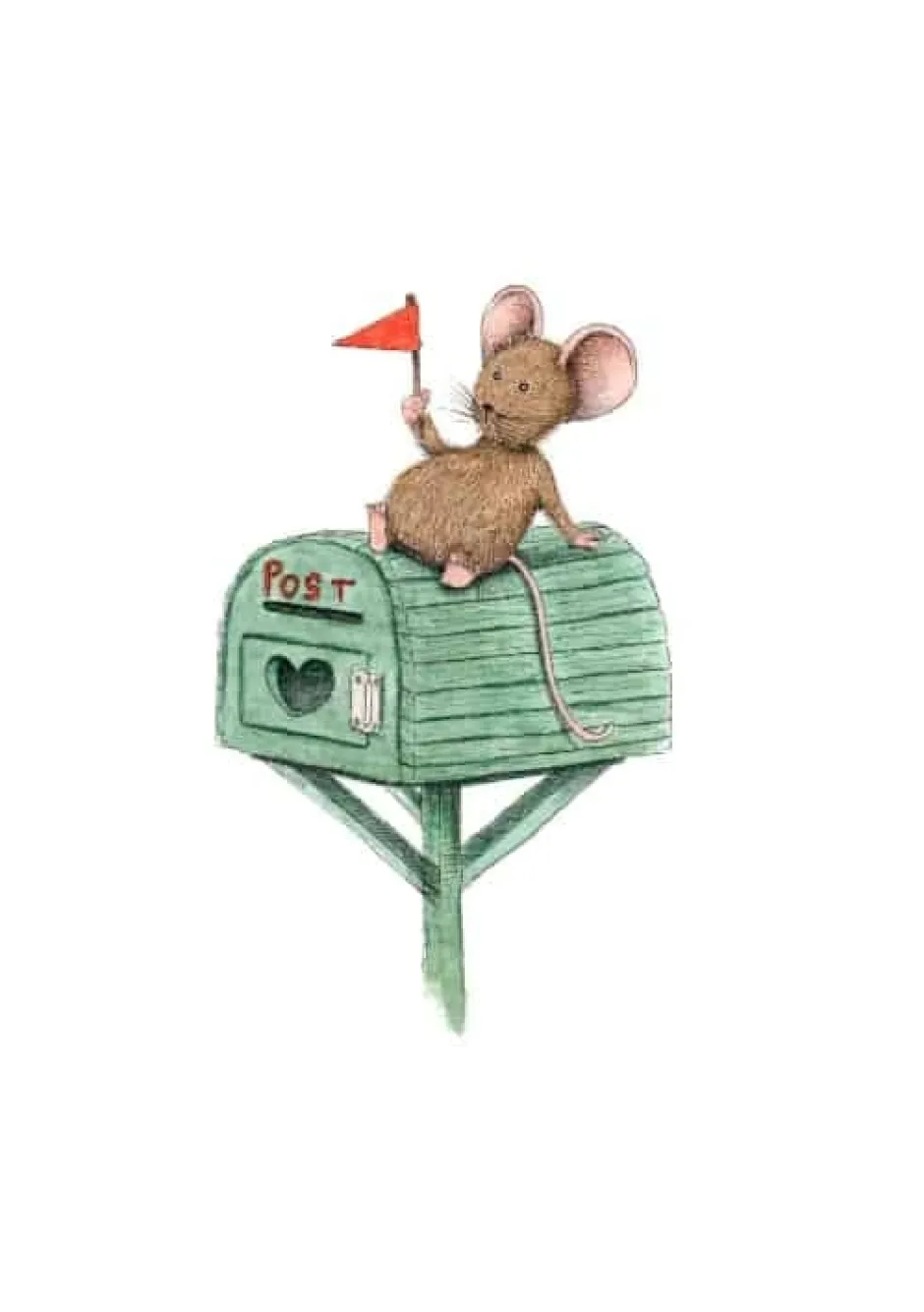 Sale Ansichtkaart Muisje op brievenbus Wenskaarten