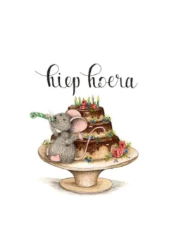 Online Ansichtkaart Muis op verjaardagstaart Wenskaarten