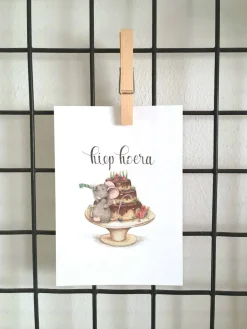 Online Ansichtkaart Muis op verjaardagstaart Wenskaarten