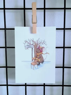 Best Ansichtkaart Schaatsend muisje koek&zopie Wenskaarten