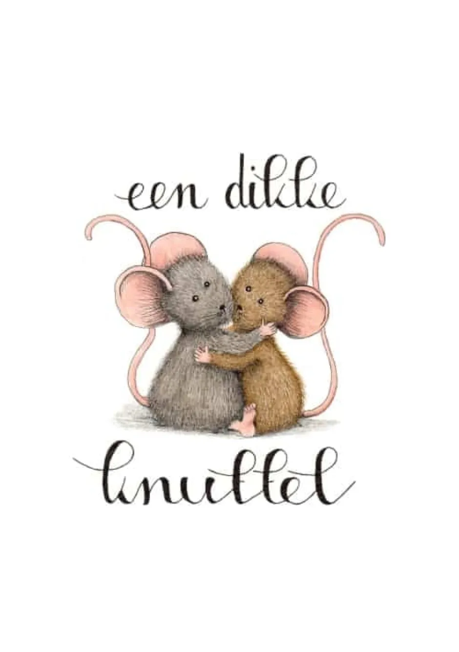 Sale Ansichtkaart Muisjes een dikke knuffel Wenskaarten