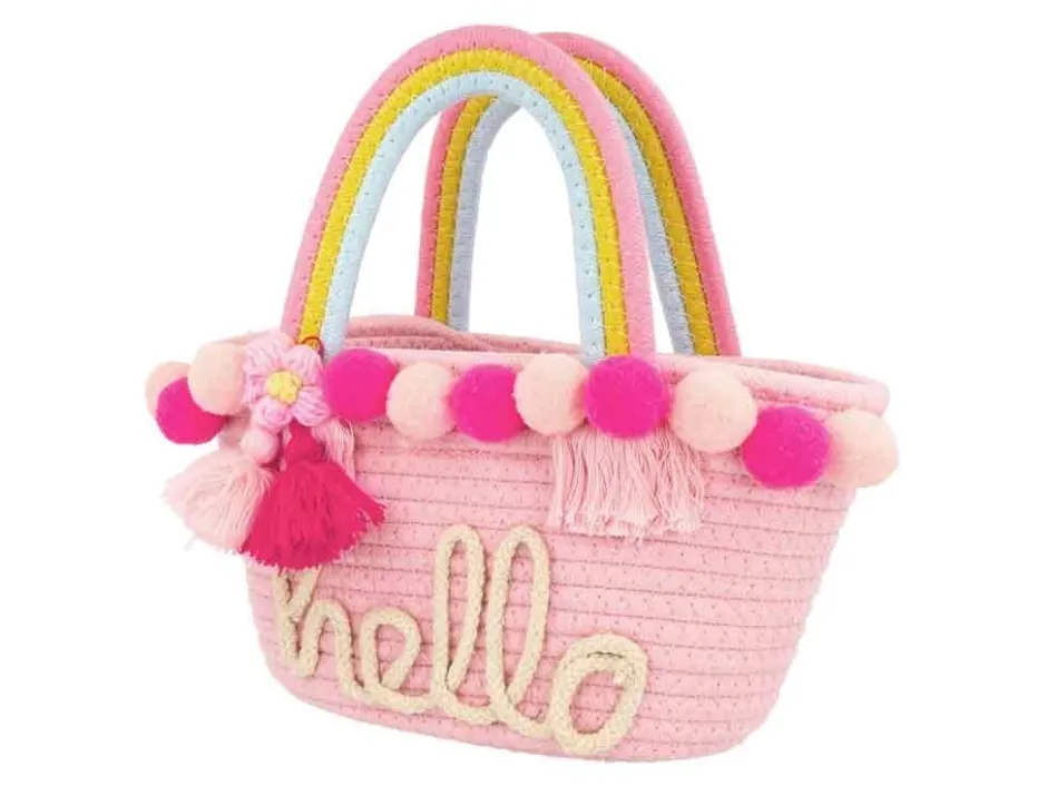 Clearance Kindertasje "hello" Roze Tassen & Rugzakken