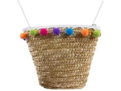 Discount Schoudertas met Pompons Natuur Tassen & Rugzakken