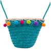 Online Schoudertas Kleurrijke Pompons Turkoois Tassen & Rugzakken