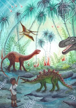 Outlet Postkaart Dino Adventure Wenskaarten