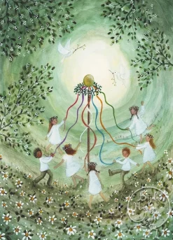 Online Postkaart Maypole Dance Wenskaarten