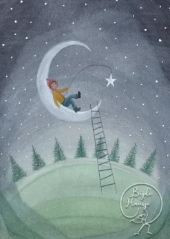 Best Postkaart Moon Wenskaarten