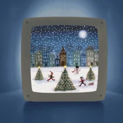 Outlet Seizoensplaat Christmas Skating Lampen