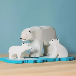 Best BumbuToys IJsberen op ijsschots Set 4-delig Zeedieren|Zeedieren