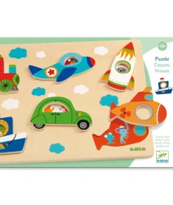 Discount Reliefpuzzel Coucou Vroum Houten Puzzels