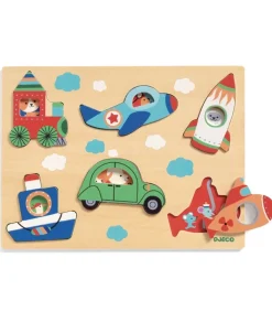 Discount Reliefpuzzel Coucou Vroum Houten Puzzels