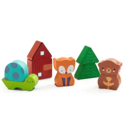Outlet Reliefpuzzel Regenboog 10pcs Houten Puzzels