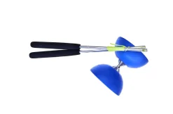 Online Acrobat Rubber Diabolo Blauw met Alu handstokken Buitenspeelgoed