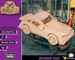 Clearance 3D Hout Model Gepetto´s Sports Car Creatief