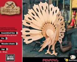 Discount 3D Hout Model Gepetto's Peafowl Creatief