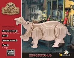Hot 3D Hout Model Gepetto´s Hippopotamus Creatief