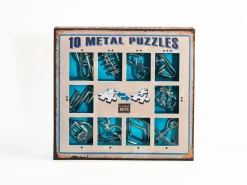 Discount Metal Puzzle Blauw Set 10-delig Breinbrekers