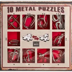 Outlet Metal Puzzle Oranje Set 10-delig Breinbrekers