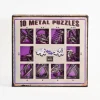 Clearance Metal Puzzle Paars Set 10-delig Breinbrekers