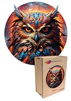 Rainbo Houten Puzzel in Box Uil 200pcs Houten Puzzels|Contour Puzzels