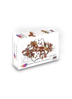 Clearance Rainbo Houten Puzzel Wild Paard 103pcs Houten Puzzels