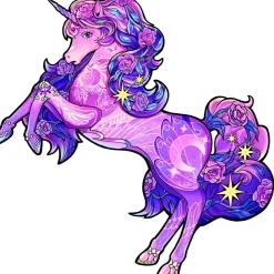 New Regenboog Houten Puzzel Unicorn Houten Puzzels|Contour Puzzels