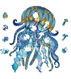 Best Regenboog Houten Puzzel Jellyfish Houten Puzzels|Contour Puzzels