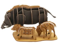 Best 3D Papiermodel Everzwijnen Familie Creatief