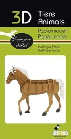 Outlet 3D Papiermodel Haflinger Paard Creatief
