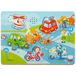 Geluidenpuzzel In de stad Knoppuzzels