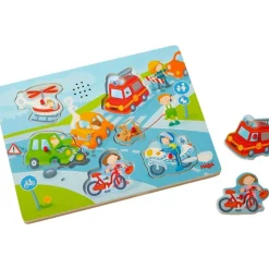 Geluidenpuzzel In de stad Knoppuzzels