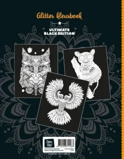 Glitterkleurboek  Ultimate Black Edition - Night hunters Kleurboeken