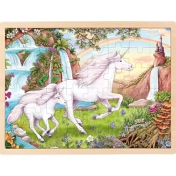 Clearance Puzzel Eenhoorn Hout 48pcs Houten Puzzels