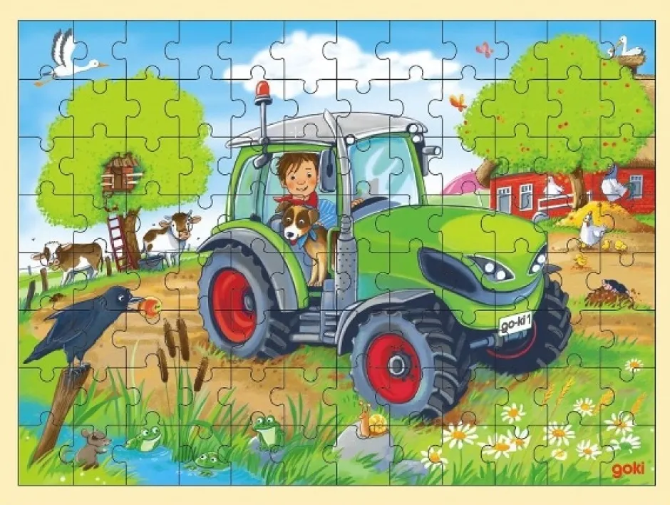 New Puzzel Traktor 96pcs Houten Puzzels