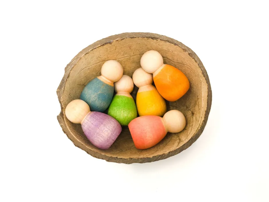 Hot Baby Nins Houten Speelset 6-delig 18-180 Open Ended Play