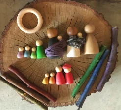 Hot Baby Nins Houten Speelset 6-delig 18-180 Open Ended Play