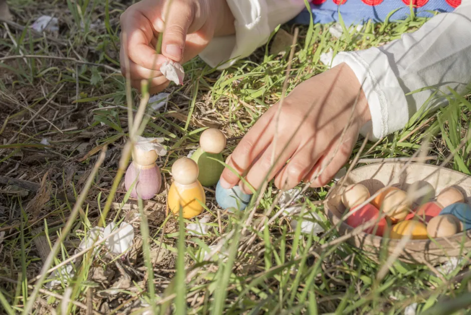 Hot Baby Nins Houten Speelset 6-delig 18-180 Open Ended Play