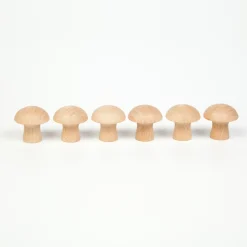 Clearance Houten Paddenstoelen Natuurlijk set 6-delig 16-153 Open Ended Play