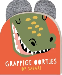 Grappige oortjes - Op safari - krokodil Voelboeken