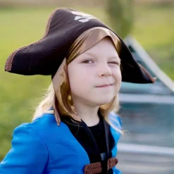 Commodore Pirate Jasje Broek en Hoed size US 3-4 Verkleedkleding