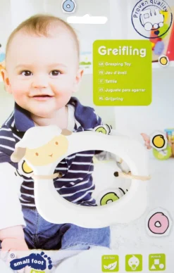 Grijpfiguur Grijpring Schaap Hout Babyspeelgoed|Schoen-/ Sinterklaascadeautjes