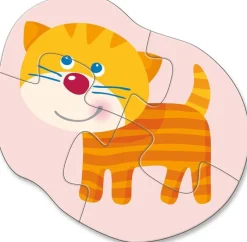 New 4 Eerste Puzzels Jonge dieren 2pcs Legpuzzels