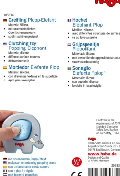 New Grijpspeeltje Plopolifant Babyspeelgoed