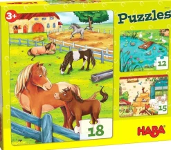 Sale Puzzels Boerderijdieren set 3-pcs Legpuzzels