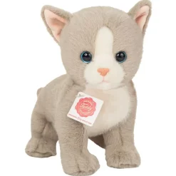 Discount Knuffel Kat Kitten Grijs 24cm Hermann Teddy Collection