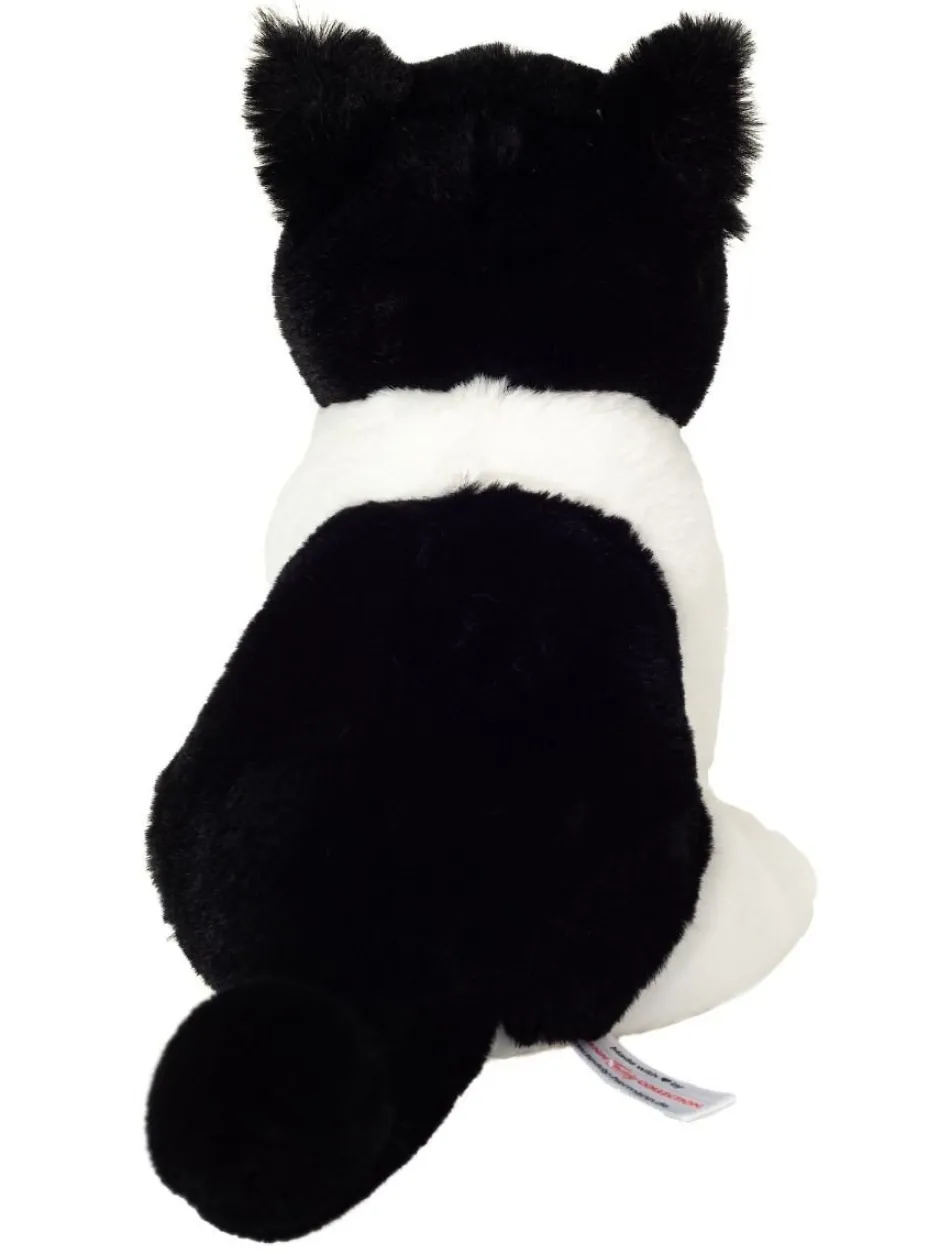 Online Knuffel Kat Zittend Zwart-Wit 20 cm Hermann Teddy Collection