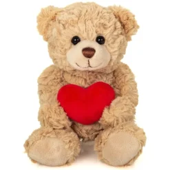 Knuffel Teddybeer met Hartje Beige 20 cm Hermann Teddy Collection